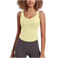 thumbnail image 5 of QUNYINEY Casual Womens Tank Top Sleeveless Camisole Crew Neck Solid Tops Padded Slim Workout Tank Tops, 5 of 5