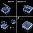 thumbnail image 4 of Bead Organizer Box, 30Pcs Small Clear Plastic Bead Storage Containers, 1 Craft Storage Box with Hinged Lid, 1 Sheet Label Sticker, Mini Storage Box for Jewelry Making Beading Crafts Screws Small Parts, 4 of 7