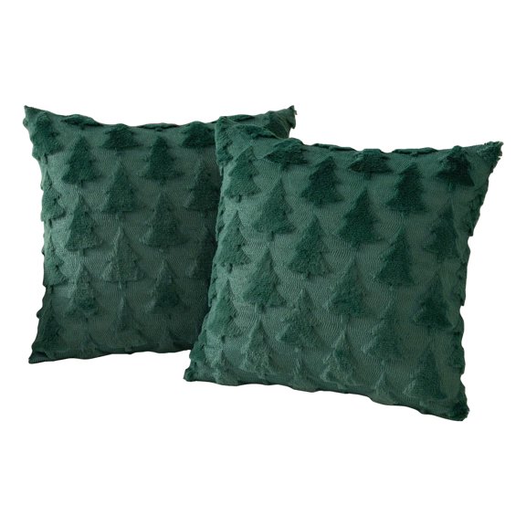 Throw Pillow Covers 18x18 Inch Set of 2, Decorative Square Pillowcases, Farmhouse Holiday Cushion Covers for Couch Sofa Living Room Bedroom Outdoor Home Decor