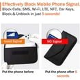 thumbnail image 2 of 1 paquete de bolsa de bloqueo de señal, GPS RFID Faraday bolsa escudo jaula bolsa cartera teléfono celular protección de privacidad y llave de coche FOB, anti-seguimiento anti-espía JM, 2 of 5