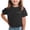 Black, variant on Basic Tees for Kids Age 1-67 Years Classic Crew Neck T-Shirt Casual Short Sleeve Tops Solid Color Blouse Back to School Clothes