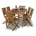 thumbnail image 7 of Amazonia Rotterdam 7 Piece Teak Rectangular Patio Dining Set, 7 of 7