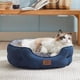 thumbnail image 5 of Cama redonda para perros y gatos pequeños, 63 cm, color azul marino, 5 of 8
