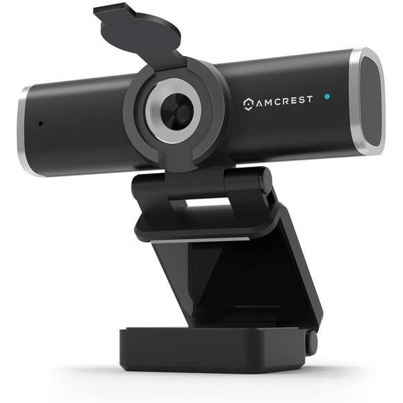 Cámara web Amcrest 1080P con Micrófono para escritorio, cámara web para PC y portátil con cubierta de privacidad, lente gran angular, bajo nivel de luz superior (AWC195-B)