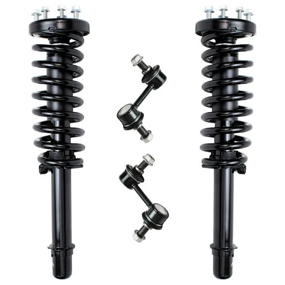 Detroit Axle - Front Struts Sway Bars kit for 2003-2007 Honda Accord [NO Hybrid] Complete 2 Struts w/Coil Spring 2 Front Sway Bar Links 2004 2005 2006 Replacement Ready Struts Assembly