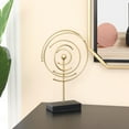 thumbnail image 2 of Abstract Gold Table Decor - Celestial Orbit Sculpture - Modern Metal Art - Home Accent & Desk Decor, 2 of 9