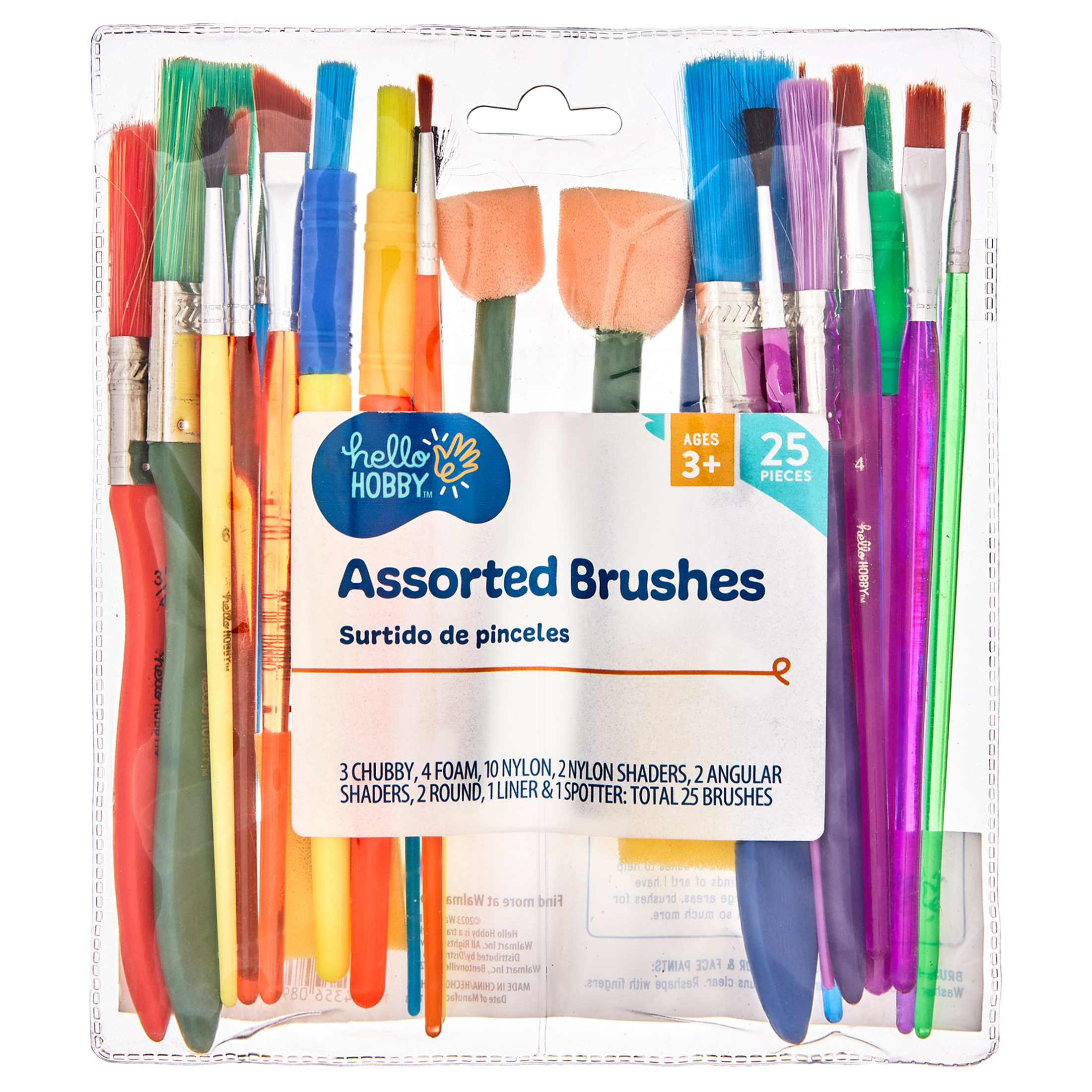 Hello Hobby 25-Count Assorted Paint Brush Set photo 4