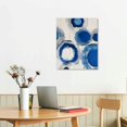 thumbnail image 2 of COMIO  Abstract Watercolor Wall Painting Pictures for Bathroom Wall Decor Navy Blue Canvas Prints Blue and White Wall Art for Bedroom Kitchen Office, 2 of 4