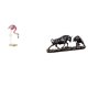 thumbnail image 1 of Estatua de resina de flamenco, escultura de pájaro, decoración del hogar, chimenea, arte moderno, figura de jardín con soporte de metal para patio, es, 1 of 8