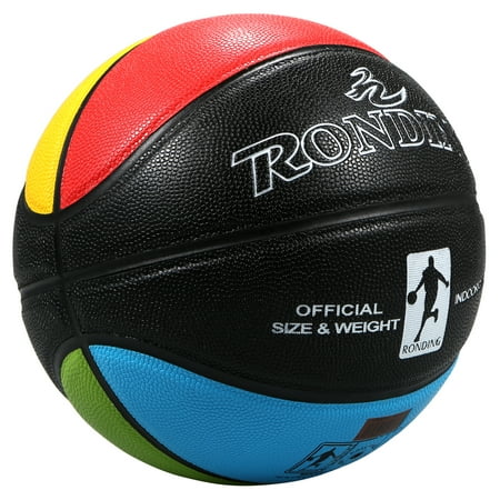 RONDING Basketball Ball PU Material Official Basketball Free With Net Bag and Outdoor/ Indoor Basketball Matching and Training Ball