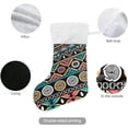 thumbnail image 3 of Coolnut 1PCS Christmas Stocking Boho Mandala Style Xmas Stockings Decoration for Family Holiday Party Ornaments Decor Fireplace, 17.7 x 12 Inch, 3 of 7