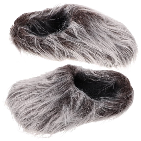 Milisten Women’s Plush Indoor Outdoor Shoes, Warm Fringed -On Footwear for Autumn and Winter Comfort