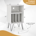 thumbnail image 3 of Giantex Meuble pour Tourne-Disque, Armoire de Rangement pour Disques Vinyles pour Salon, Chambre, Blanc, 3 of 7