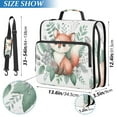 thumbnail image 2 of 3 Ring Zipper Binder with Shoulder Strap Waterproof Trapper Keeper 2 Inch D-Ring 500 Sheets Capacity Cute Fox in Floral Bouquet, 2 of 7