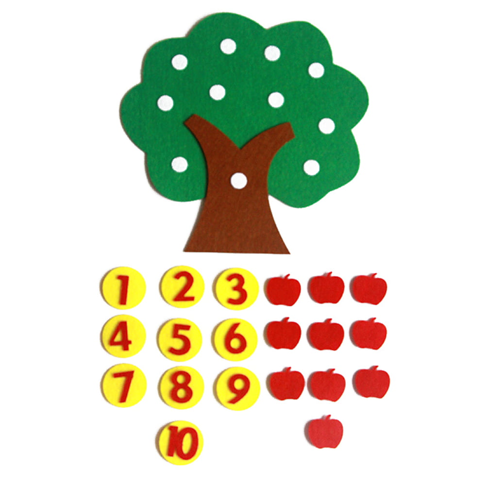 For Kids Kindergarten DIY Fadeless Tree Shape Montessori Educational Math Toy 