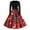 Red, variant on Christmas Dresses for Women Long Sleeve Flare Dress with Merry Christmas Print for Hollow Party Casual Square Collar Dresses,Deep Red,XL