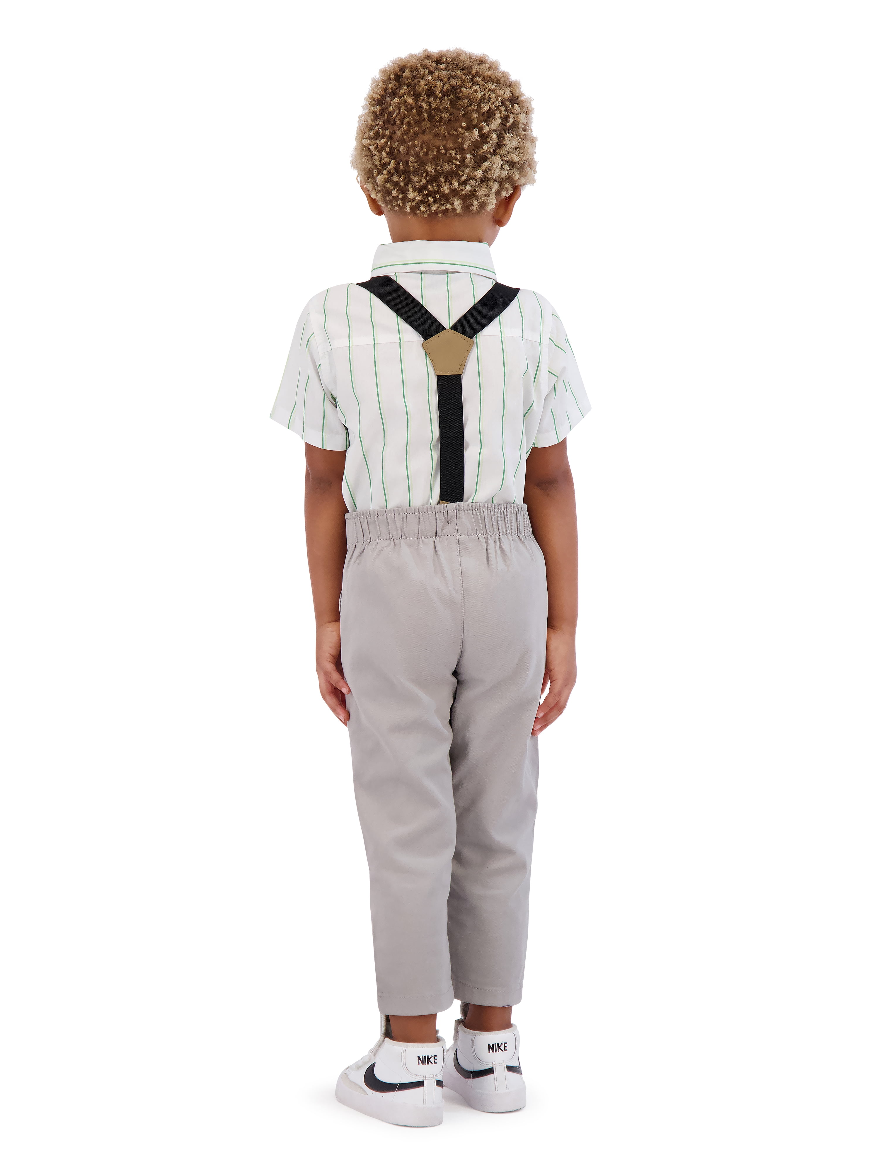 Tahari Toddler Boy Green Bow Tie & Suspender Pant Set, Size 2T-4T