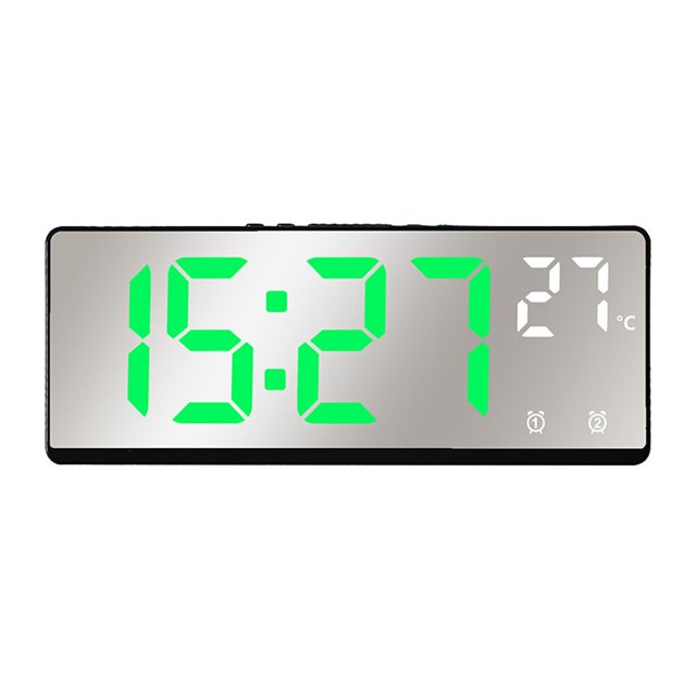 Reloj despertador Digital con Control de voz, alarma Dual, modo nocturno, LED, 12/24H