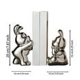thumbnail image 3 of Modern Ceramic Bookends With Rabbit Design Decorative Desk Items For Bookshelves And Giving Set Of 2 With Books Elegant And Stylish Home Christmas Bulbs Decorations Paramedic Ornament Cool Christmas, 3 of 3