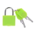 thumbnail image 1 of S SERENABLE 1 Set Mini Small Steel Padlock Suitcase Keyed Lock Multicolor Security Lock with Green, 1 of 8