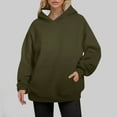 thumbnail image 2 of WENWU Womens Hoodies Long Sleeve Hoodies for Women Pullover Cozy Sweatshirts for Women Army Green Hoodies for Women Fall Clothing Women 2025 Comfy Clothes for Women, 2 of 9