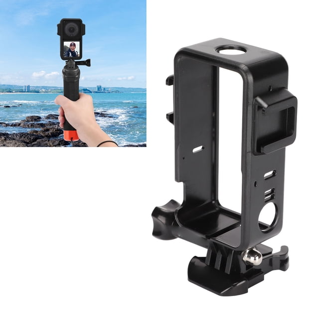 Frame Kit, Quick Release Perfectly Fit Standard Frame Cage Kit Black with 2 Cold Shoe Ports for Action 2