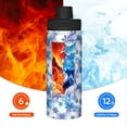 thumbnail image 5 of Yiaed Icy Blue Snowflakes Print Sports Insulated Kettle Bottle Reusable Stainless Steel Insulated Cup, Outdoor Portable Casual Stainless Steel Insulation Cup, 5 of 7