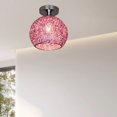 thumbnail image 4 of WMGHA Semi Flush Mount Ceiling Light with Rainbow Glass Shade - Hallway Lighting Fixtures Modern Close to Ceiling Light Fixtures for Kitchen Living Room Bathroom Entryway -Without Bulb, 4 of 4