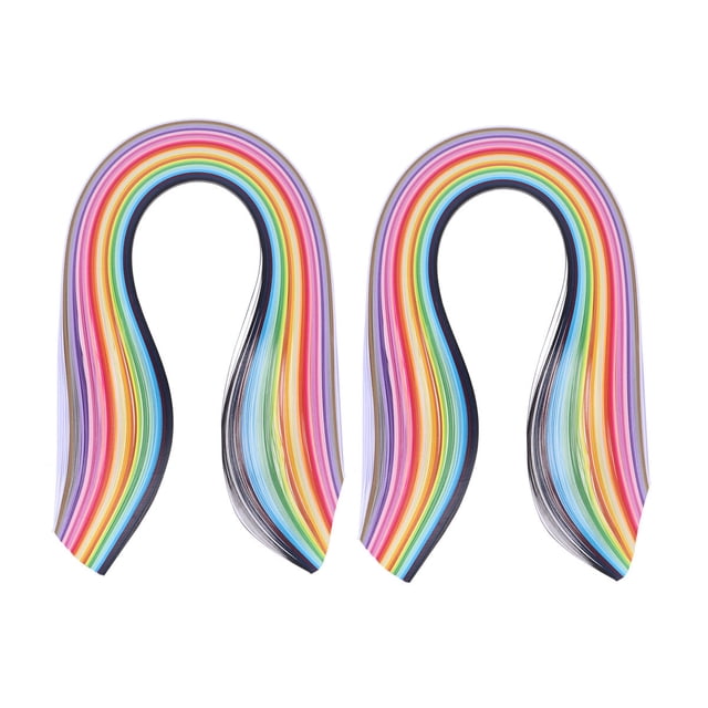 Tiras de papel para filigrana (520 unidades, 26 colores) para manualidades (color aleatorio) - 5 mm