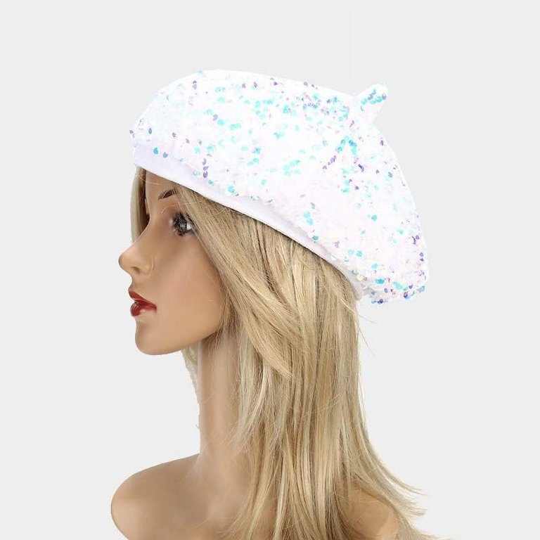 Vintage sequined French Beret CALLARON Vintage Beret Hat Women main image 4