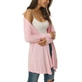 thumbnail image 2 of Unique Bargains Women's Spring Fall Draped Open Front Lightweight Cardigan, 2 of 6