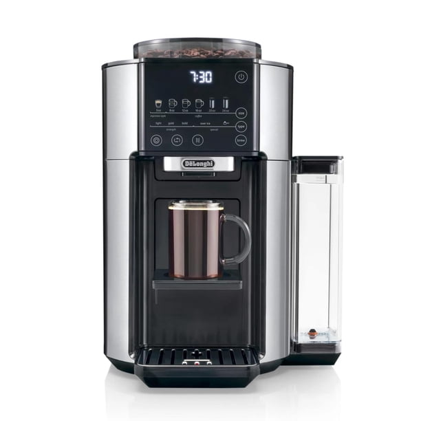 De'Longhi True Brew Cafetera de goteo integrada, molinillo individual, 8 a 24 onzas, café caliente o