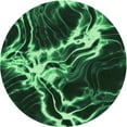 thumbnail image 1 of Ahgly Tapis Rond Lavable en Machine Intérieur Transitionnel Vert Forêt Foncé, 3 Pieds Rond, 1 of 7