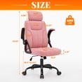 thumbnail image 2 of GASEE Leather Office Chair, Big and Tall Office Chair 400LBS Wide Seat Ergonomic Computer Desk Chair High Back Executive Leather Chair Adjustable Task Chair Lumbar Back with 1-Year Warranty, Pink, 2 of 12