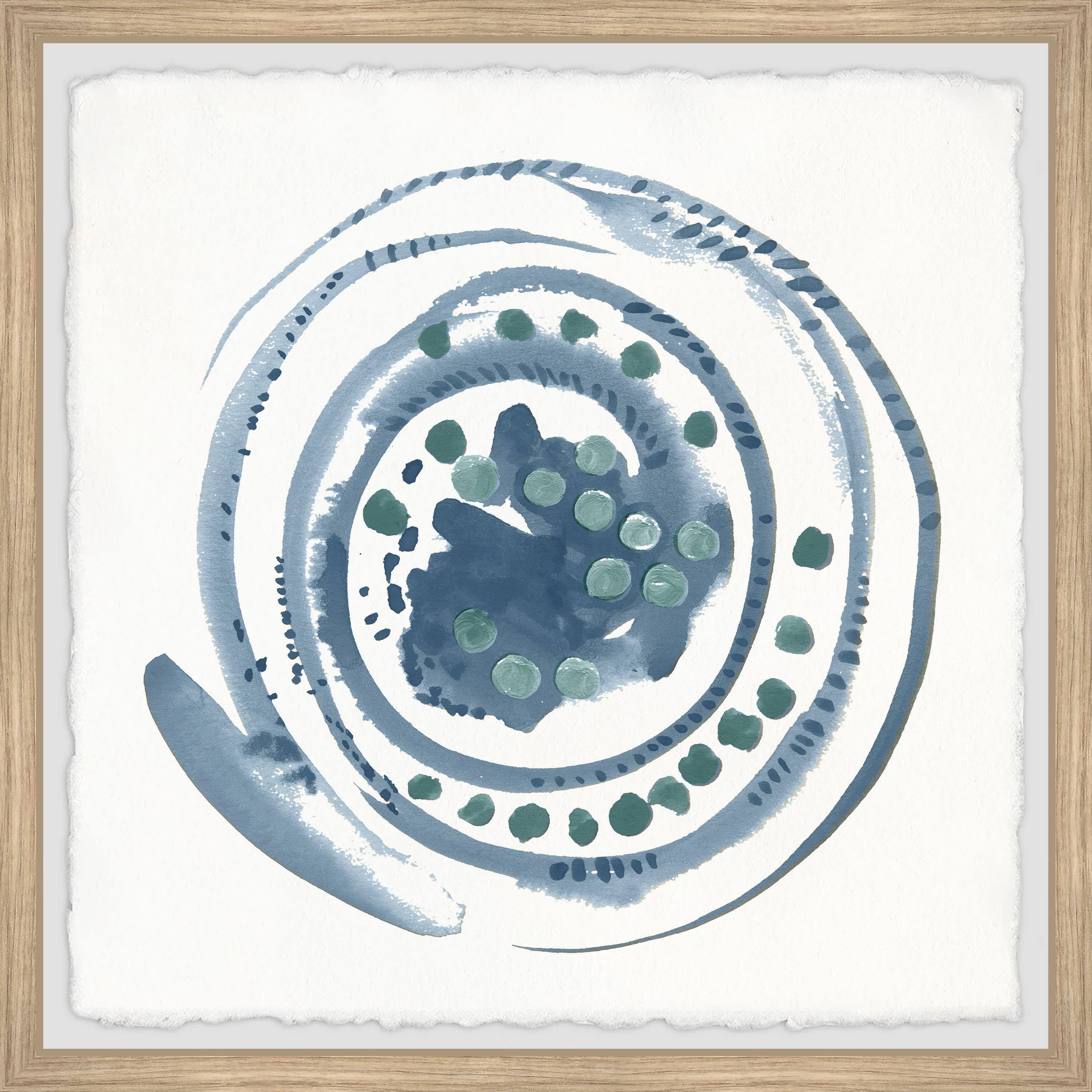 Swirl of Blue Framed Painting Print