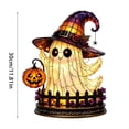 thumbnail image 3 of PLLFRLRT Gothic Ghost Witch Hat Night Light Vintage Halloween Decorations Indoor Ghost Decors Bookshelf Shelf Ornaments, 3 of 6