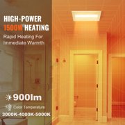 Bathroom Exhaust Fan, 1500W Heating, 110 CFM High-Efficiency Ventilation, 1.5sones Low Noise Operation, Energy-Saving Bathroom Ceiling Fan, Need For Attic Access, For Various Ceilings