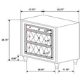 thumbnail image 4 of Antonella Upholstered 3-drawer Nightstand Ivory and Camel, 4 of 4