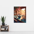 thumbnail image 2 of Sunshine Coming Through Window during Tea Ceremony Bright Painting Japanese Hospitality Ornate Ceramic Pots Bonsai Tree Traditional Decoration Extra Large XL Wall Art Poster Print, 2 of 3