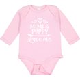 thumbnail image 3 of Inktastic Mimi and Poppy Love Me Baby Clothes Boys or Girls Long Sleeve Baby Bodysuit, 3 of 5