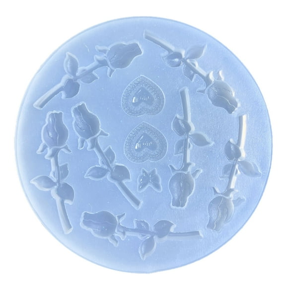 MANNYA Rose Resin Mold Shaker Resin Mold Fillers Silicone Quicksand Shaker Filling Mold for DIY Jewelry Making,Pendant,Keychain