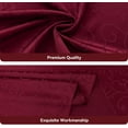 thumbnail image 4 of Spring Jacquard Rectangle Tablecloth, Waterproof Damask Curly Floral Pattern Table Cloth, Washable Decorative Polyester Table Cover for Kitchen/Dining/Parties - Burgundy, 60 x 120 Inch, 4 of 6