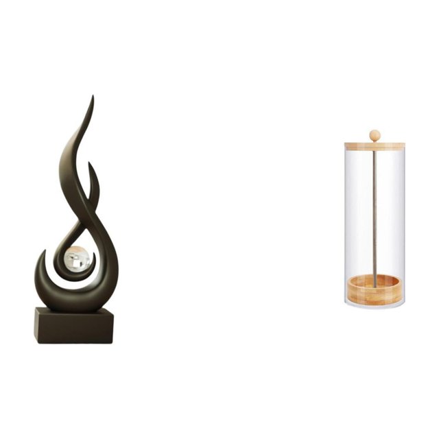 Estatua Abstracta De Fuego, Adorno De Escritorio, Recuerdo Artesanal, Figura De Llama De Resina, Escultura De Arte Moderno Para Vitrina, Sala De Estar, Dispensador De Pajitas, Soporte Para