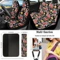 thumbnail image 2 of KUIFORTI Rose Print Car Seat Covers Full Set 15 Piece Seat Covers Steering Wheel Cover Seatbelt Covers Car Cup Coasters Car Garbage Bag Car Storage Box Rear View Mirror Cover Keychain, 2 of 6