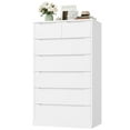 thumbnail image 6 of Homfa 7 Drawer White Dresser, 51.3"H Wood Storage Cabinet with Upgraded Stable Base, Vertical Chest for Bedroom Living Room, 6 of 7