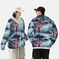 thumbnail image 4 of Balery Lighthouse in a Stormy Sea Sudadera ligera de manga larga con capucha y protección solar UPF 50+ para hombre y mujer, ideal para pesca y running-3X-Large, 4 of 7