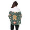 thumbnail image 4 of FORMRS Womens Scarf Winter Soft Long Big Warm Shawls Wrap Tassel Scarves, Brown Christmas Gingerbread, 4 of 9