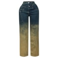 thumbnail image 3 of Women'S Wide Leg Jeans Baggy Jeans Mid Waist Stretch Boyfriend Denim Pants Vintage Trousers with Pocket M, 3 of 8