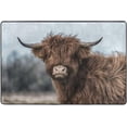 thumbnail image 4 of SKYSONIC Highland Cow Cattle Meadow Non-Slip Area Rug, Animal Cute Floor Carpet Comfort Floor Mats Decor for Indoor Front Porch Living Room Bedroom Kitchen, 36"x24", 4 of 5