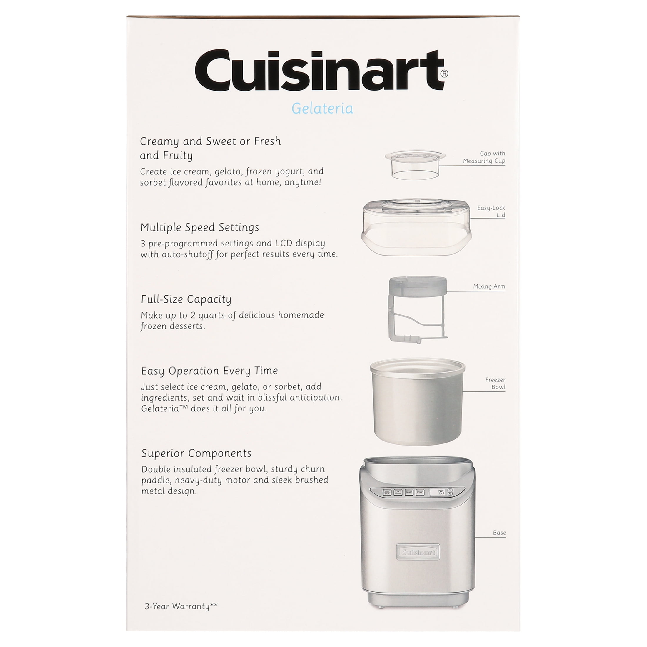 Cuisinart Cool Creations 2-Quart Electric Ice Cream Maker in the Ice Cream  Makers department at